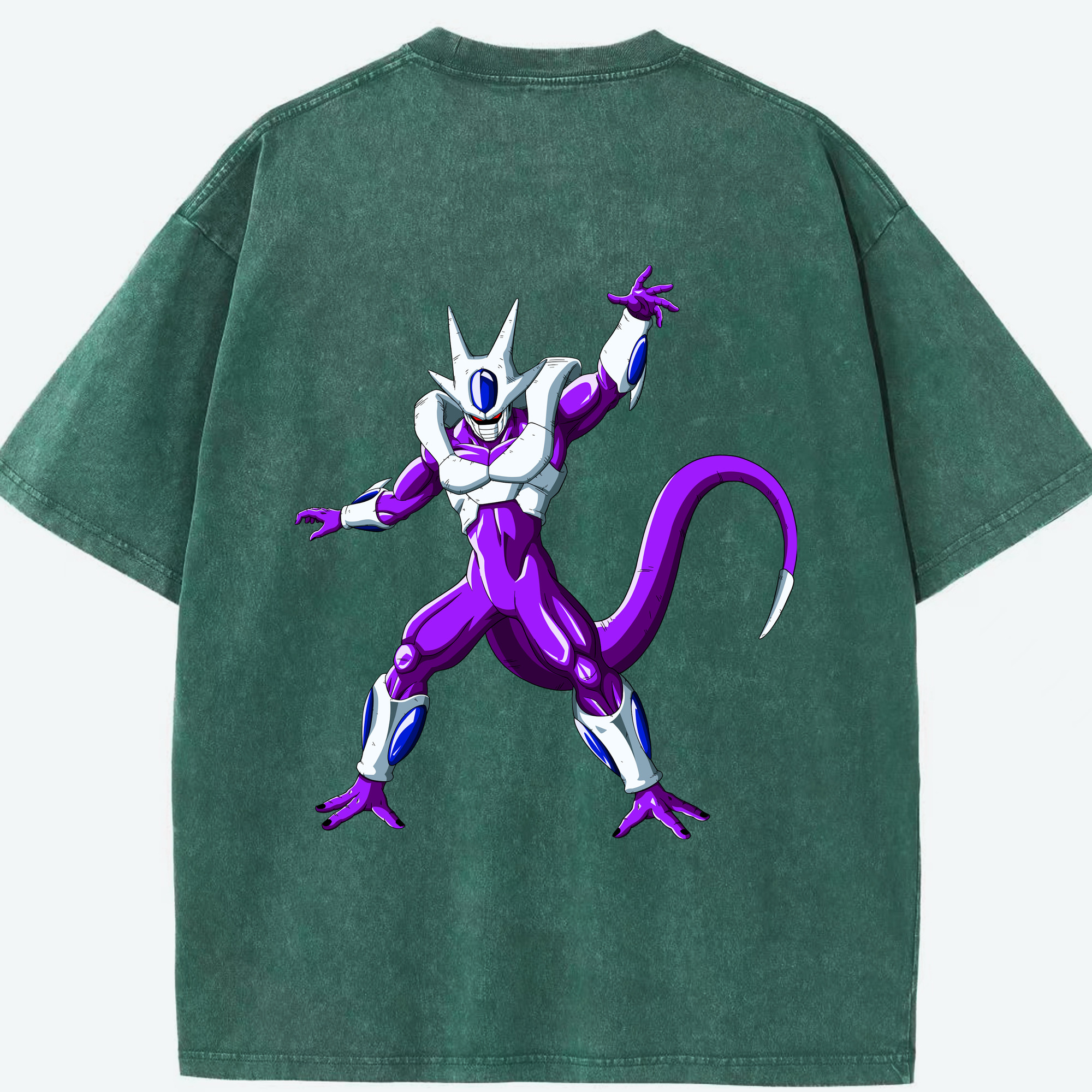 （画像用） ドラゴンボール クウラ DRAGON BALL Cooler Coora 綿100% ヴィンテージ風 半袖Tシャツ（背面プリント）